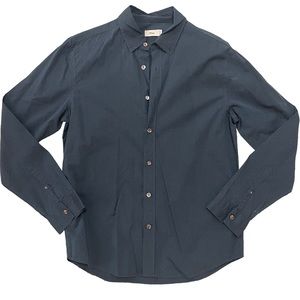 Navy Polka Dot Button Down by Closed